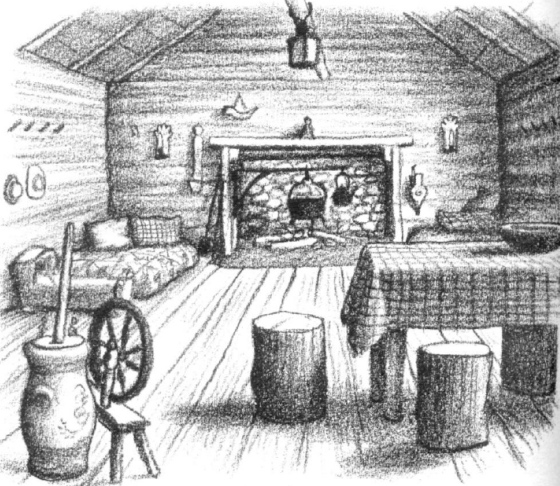 illustration fireplace