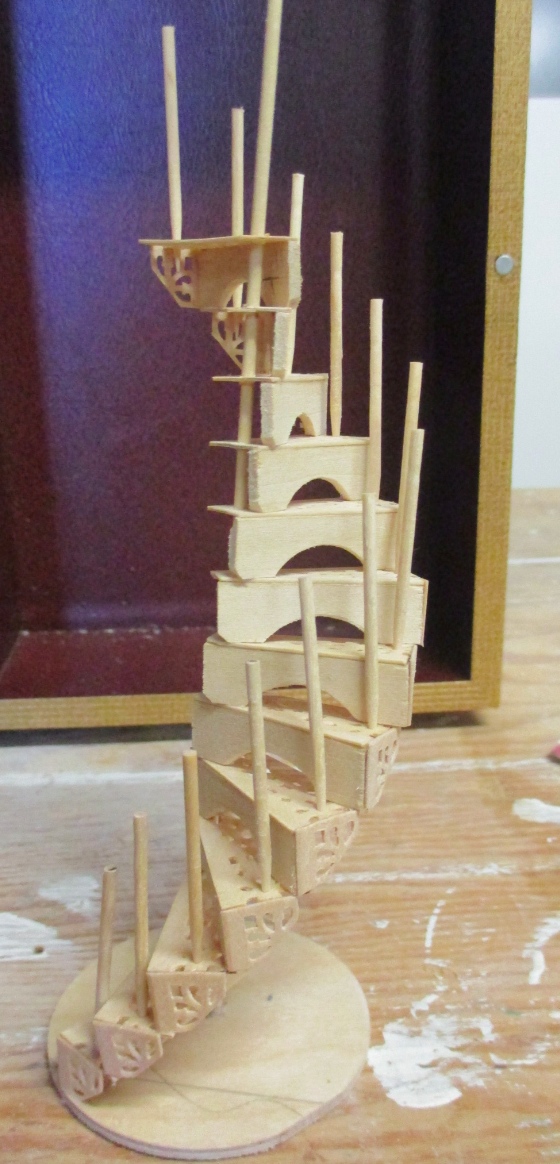 Dollhouse spiral cheap staircase diy