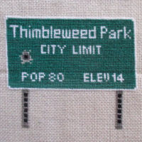 Thimbleweed Park Sign